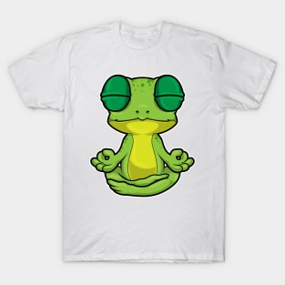 Frog at Yoga Stretching exercises in Cross-legged T-Shirt